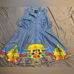 ModCloth 3x fruit stand novelty print dress